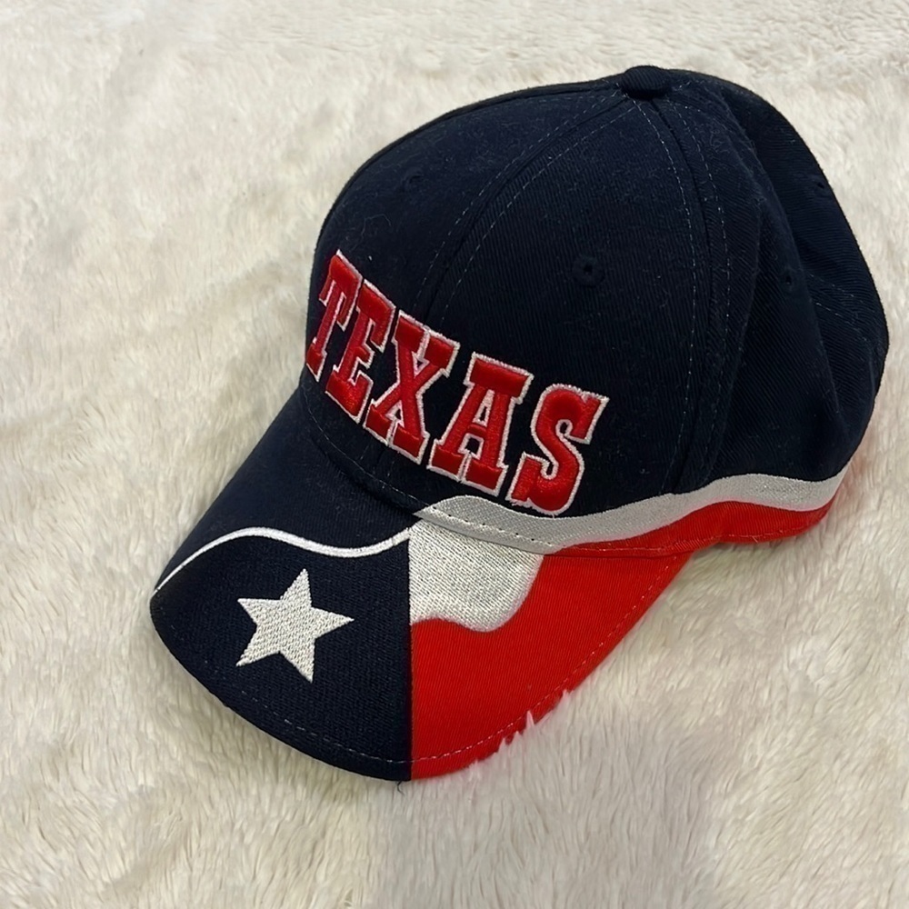 Embroidered Texas Patriotic Baseball Cap velcro - Picture 1 of 9